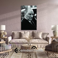 Atatürk ve Bayrak Cam Tablo