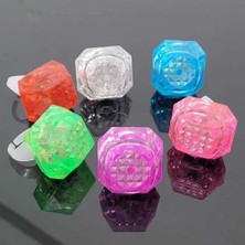Kristal Tasarımlı LED Işıklı Mor Yüzük