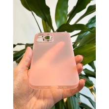 Qans Bilişim iPhone 13 Pro Max Pembe Mat Şeffaf Ultra İnce Yumuşak Silikon Kılıf