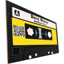 Ony Yapım Barış Manço Mançoloji Yazılı Teyp Kaset Tasarımlı Ahşap Mdf Duvar Süsü