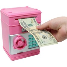 Elektronik Işıklı Sesli Şifreli Kasa Otomatik Kağıt Para Alan Kasa Atm Şifreli Pilli Kumbara