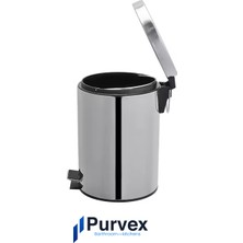5 Litre Paslanmaz Çelik Pedallı Çöp Kovası Ofis, Mutfak, Banyo, Bahçe Kullanımı