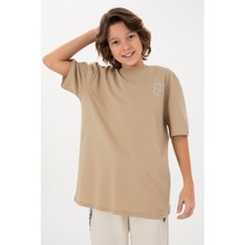 U.S. Polo Assn. Erkek Çocuk Kum Comfort Basic Bisiklet Yaka Tişört 50295447-VR085