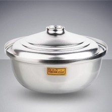 Alkor 32 cm Kapaklı Alüminyum Helvane Tencere, Gri Çelik Kaplama ile Tekli Kullanım için İdeal