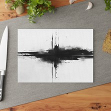 Painted Anarchy Soyut Şekiller Temperli Cam Kesme Tahtası - Şık Tasarım, Kaymaz Yüzey, Çizilmez - Kolay Temizlenen