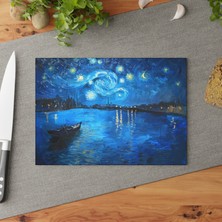 Painted Anarchy Şık Temperli Cam Kesme Tahtası Seti - Kaymaz Yüzey, Çizilmez,  - Sanatsal Ifade Için