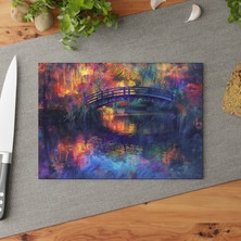 Painted Anarchy Vintage Sanat Temperli Cam Kesme Tahtası - Şık Tasarım, Kaymaz Yüzey, Çizilmez - Kolay Temizlenen