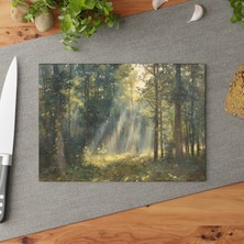 Painted Anarchy Elegant Vintage Art Temperli Cam Kesme Tahtası - Şık Tasarım, Kaymaz Yüzey, Çizilmez ve