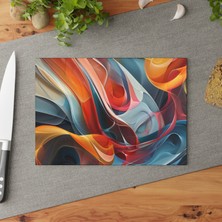 Painted Anarchy Şık Temperli Cam Kesme Tahtası - Kaymaz Yüzey, Çizilmez ve Kolay Temizlenebilir