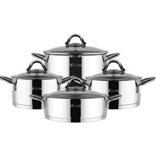 Madison 8 Parça Süzgeç Kapak Çelik Tencere Set