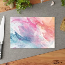 Painted Anarchy Soyut Formlar Temperli Cam Kesme Tahtası - Şık ve Dayanıklı