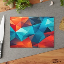 Painted Anarchy Modern Dekor Cam Kesme Tahtası Seti - Şık, Çizilmez, Kolay Temizlenen