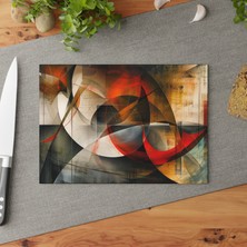 Painted Anarchy Şık Temperli Cam Kesme Tahtası - Kaymaz ve Çizilmez