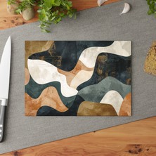 Painted Anarchy Şık Cam Kesme Tahtası Seti - Temperli Cam, Kaymaz Yüzey, Çizilmez, Kolay Temizlenebilir