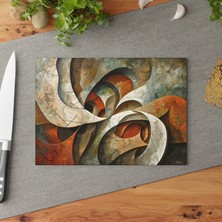 Painted Anarchy Kaymaz Yüzeyli Şık  Temperli Cam Kesme Tahtası - Çizilmez ve Kolay Temizlenebilir