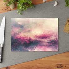 Painted Anarchy Şık Temperli Cam Kesme Tahtası - Canlı El Boyaması Tasarım - Kaymaz Yüzey - Çizilmez -