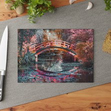 Painted Anarchy Şık Pastel Temperli Cam Kesme Tahtası - Kaymaz Yüzey, Çizilmez - Kolay Temizlenen