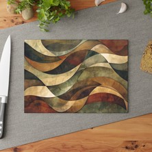 Painted Anarchy Zarif Dokulu Temperli Cam Kesme Tahtası Seti - Şık Kaymaz Yüzey, Çizilmez ve Kolay Temizlenebilir