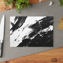 Painted Anarchy Sanatsal Temperli Cam Kesme Tahtası - Şık Tasarım, Kaymaz, Çizilmez - Kolay Temizlenen