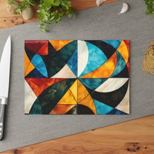 Painted Anarchy Soyut Dışavurumculuk Cam Kesme Tahtası - Şık ve Dayanıklı