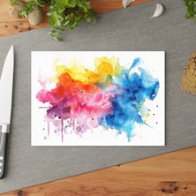 Painted Anarchy Şık Temperli Cam Kesme Tahtası Seti - Kaymaz Yüzey, Çizilmez - Kolay Temizlenebilir