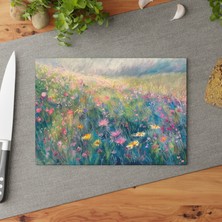 Painted Anarchy Peyzaj Tasarımlı Cam Kesme Tahtası - Şık  Cam Kesme Tahtası | Kaymaz Yüzey, Çizilmez | Dayanıklı