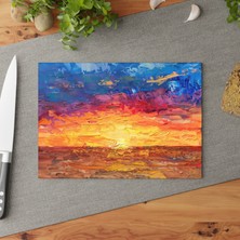 Painted Anarchy Şık Temperli Cam Kesme Tahtası - Kaymaz ve Çizilmez - Temizlemesi Kolay