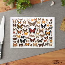 Painted Anarchy Şık Temperli Cam Kesme Tahtası - Çizilmez Kaymaz Yüzey - Kolay Temizlenebilir