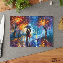 Painted Anarchy Empresyonist Peyzaj Tasarım Temperli Cam Kesme Tahtası - Kaymaz Yüzeyli, Çizilmez,  Şık Cam