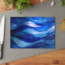 Painted Anarchy Cesur Renkli Temperli Cam Kesme Tahtası - Şık Kaymaz Yüzey, Çizilmez, Kolay Temizlenebilir