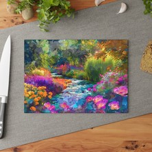Painted Anarchy Doğadan Esinlenen Temperli Cam Kesme Tahtası - Kolay Temizlik Için Şık, Çizilmez, Kaymaz Yüzey