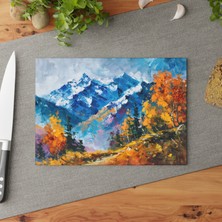 Painted Anarchy Şık Temperli Cam Kesme Tahtası - Mutfak Dekoru Için Dokulu Sanat Eseri - Kaymaz Yüzey -