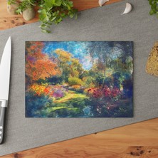 Painted Anarchy Güzel Sanatlar'dan Esinlenilen Temperli Cam Kesme Tahtası - Şık Tasarım - Çizilmez - Kaymaz Yüzey