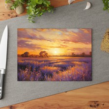 Painted Anarchy Çarpıcı Peyzaj Temperli Cam Kesme Tahtası - Şık ve Dayanıklı