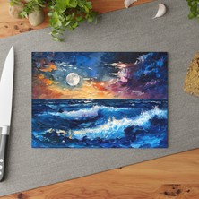 Painted Anarchy Şık  Cam Kesme Tahtası - Çizilmez, Kolay Temizlenen