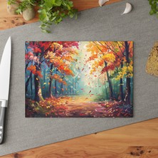 Painted Anarchy Şık Temperli Cam Kesme Tahtası - Kaymaz Yüzey, Çizilmez ve Kolay Temizlenebilir - Sanatsal