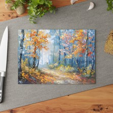 Painted Anarchy Modern Sanat Cam Kesme Tahtası - Şık Temperli Cam Kesme Tahtası | Kaymaz ve Çizilmez