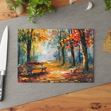 Painted Anarchy Empresyonist Peyzaj Cam Kesme Tahtası - Şık, Çizilmez, Kaymaz Yüzeyli,