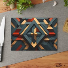 Painted Anarchy Elegant Texture Temperli Cam Kesme Tahtası Seti - Şık Tasarım, Kaymaz Yüzey, Çizilmez Kesme Tahtası