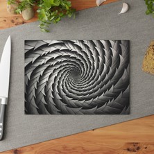 Painted Anarchy Şık Dokulu Temperli Cam Kesme Tahtası Seti - Kaymaz Yüzey, Çizilmez,  - Dayanıklı