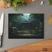 Painted Anarchy Zen Garden Cam Kesme Tahtası - Dokulu Yüzeyli ve Kaymaz Noktalı, Şık, Dayanıklı,  Temperli Cam