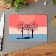 Painted Anarchy Canlı Güneşten Esinlenen Temperli Cam Kesme Tahtası - Şık ve Çizilmez