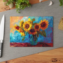 Painted Anarchy Şık Temperli Cam Kesme Tahtası | Kaymaz Yüzey ve Çizilmez |  | Hollandalı Sanatçı Cam Kesme Design