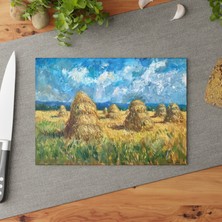 Painted Anarchy Empresyonist Cam Kesme Tahtası Seti - Şık ve Dayanıklı Kaymaz