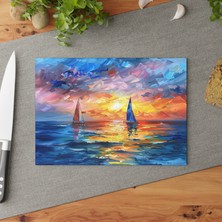 Painted Anarchy Vibrant Beauty Temperli Cam Kesme Tahtası - Şık Kaymaz Tasarım, Çizilmez, Temizlemesi Kolay
