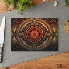 Painted Anarchy Modern Şık Temperli Cam Kesme Tahtası Seti - Kaymaz Yüzey, Çizilmez, Kolay Temizlenebilir - Ideal