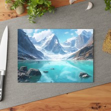 Painted Anarchy Elegant Peyzaj Cam Kesim Tahtası - Şık Tasarım, Temperli Cam, Kaymaz Yüzey - Çizilmez ve