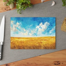 Painted Anarchy Şık Temperli Cam Kesme Tahtası Seti - Kaymaz Yüzey Çizilmez Mutfak Için Cesur Sanat Eseri Tasarımı