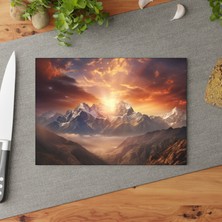 Painted Anarchy Manzaralı Peyzaj Tasarımı Temperli Cam Kesme Tahtası - Şık ve Dayanıklı
