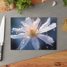 Painted Anarchy Çiçek Desenli Temperli Cam Kesme Tahtası - Şık ve Çizilmez